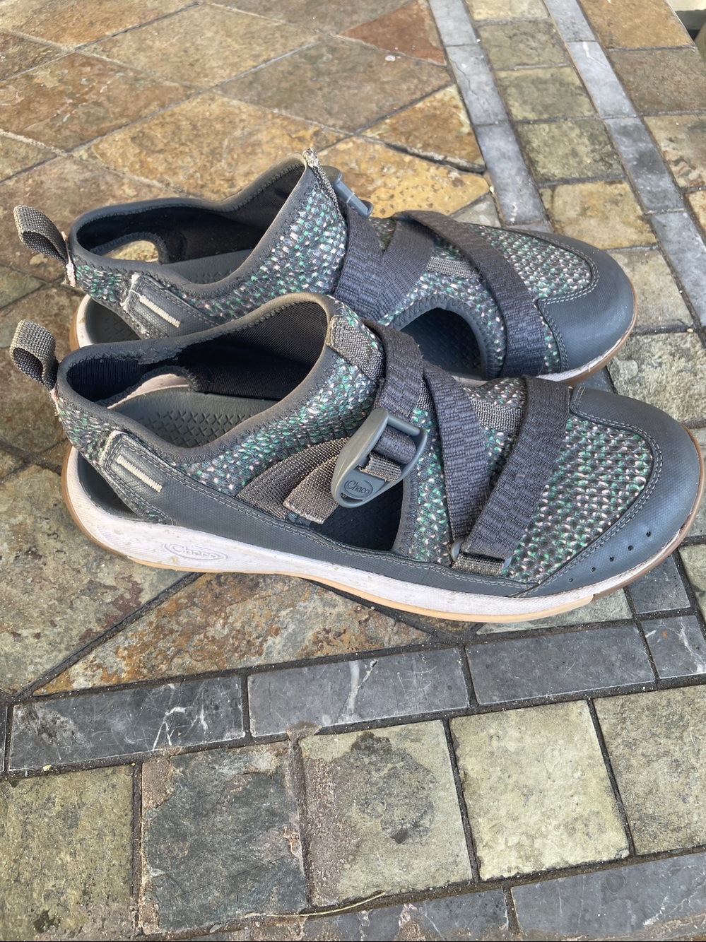 Chaco Odyssey Mist Quail Comfort Hiking Sandals Shoe Women's 10 great condition